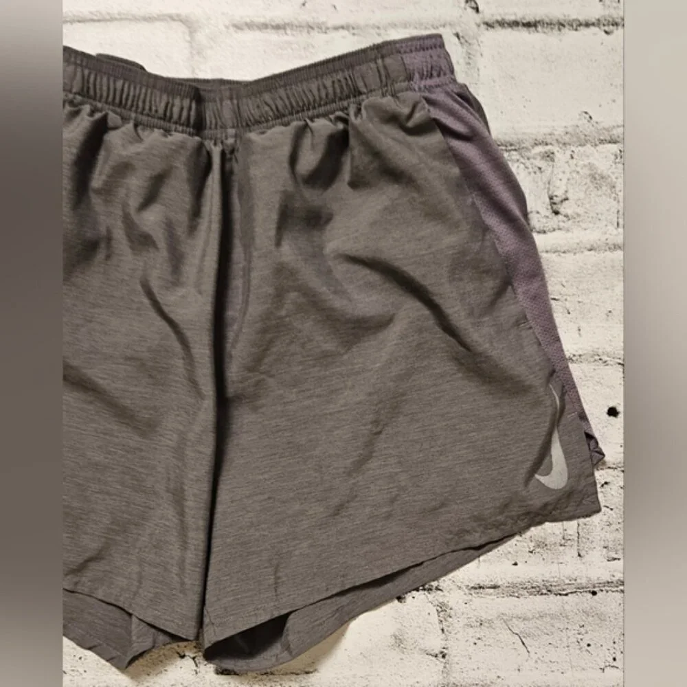 Nike Dri Fit Running Shorts Women's Medium Gray Athletic Activewear